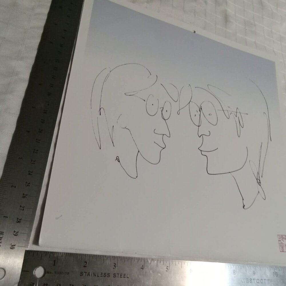 NoA: Twelve (12) posters featuring Lennon's drawings from a calendar